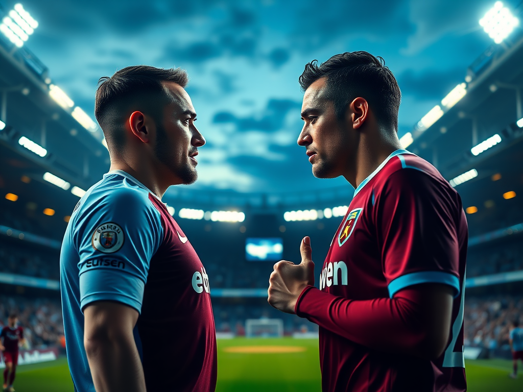 West Ham United vs Manchester City Match Poster