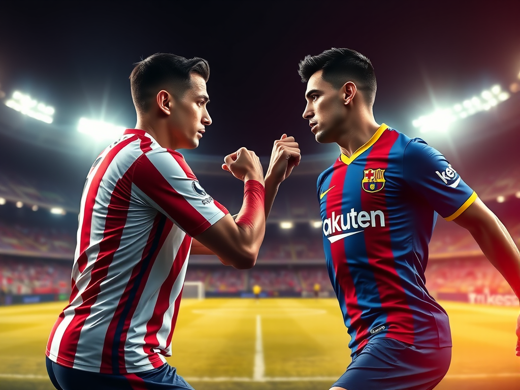 Atletico Madrid vs Barcelona Match Poster