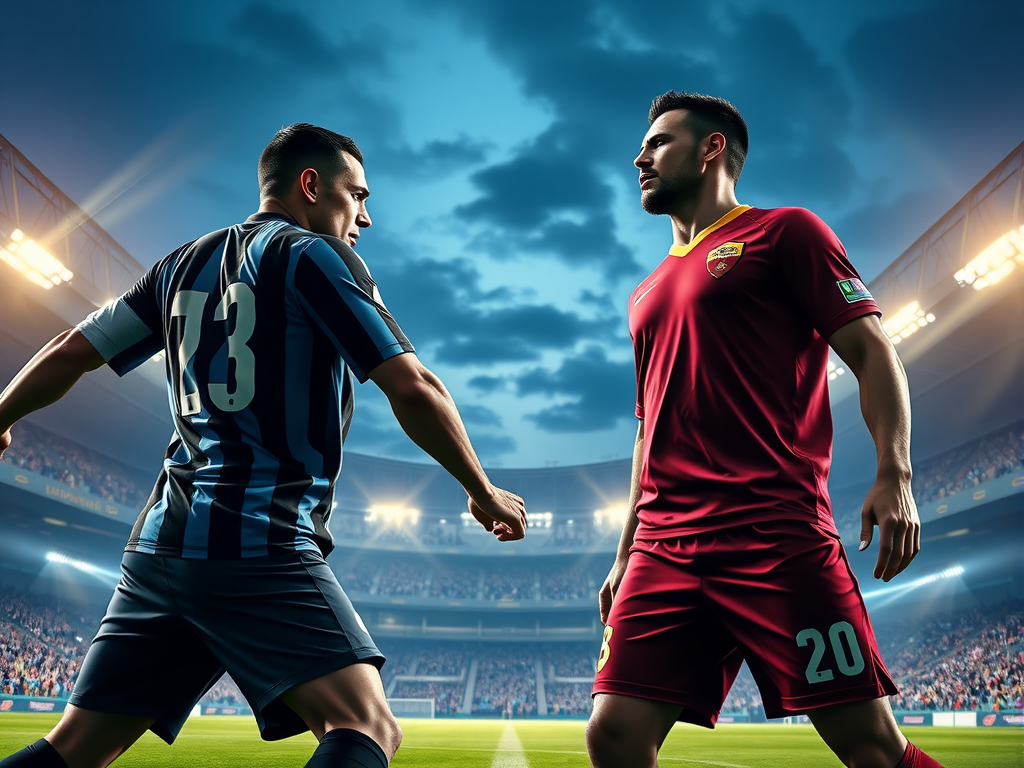 Inter vs AS Roma Match Poster